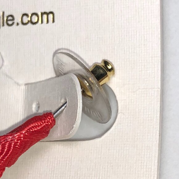 Amrita Red & Gold Crystal Hoop Earrings - Picture 4 of 5